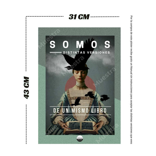 Póster Somos distintas versiones de un mismo libro