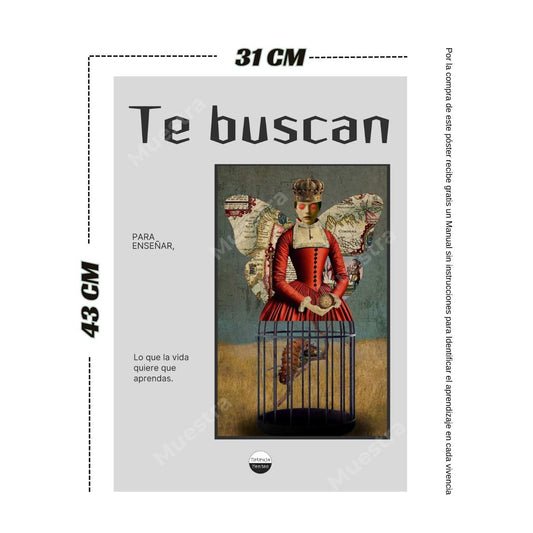 Póster Te buscan para enseñar lo que la vida quiere que aprendas