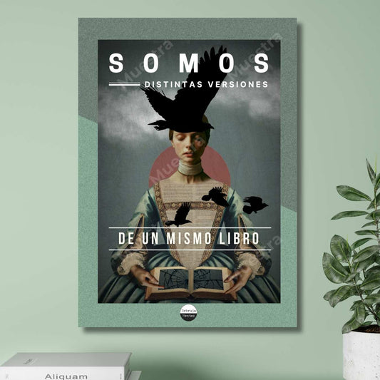 Póster Somos distintas versiones de un mismo libro