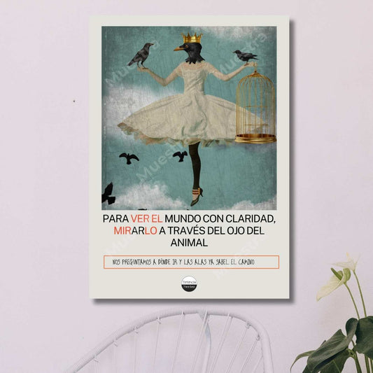 Póster Mirar a través del Mirlo